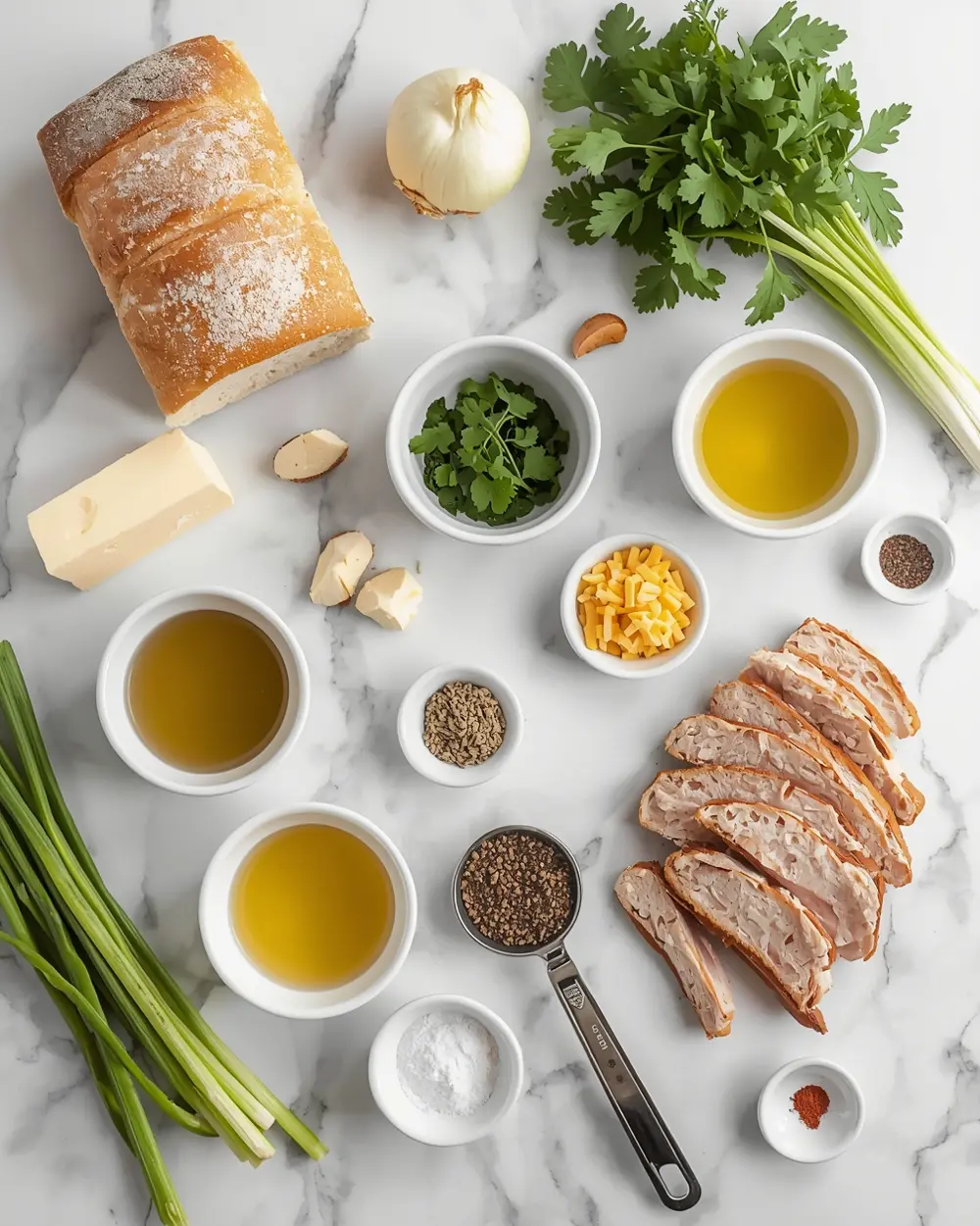 Ingredients for thanksgiving herb stuffing recipe easy