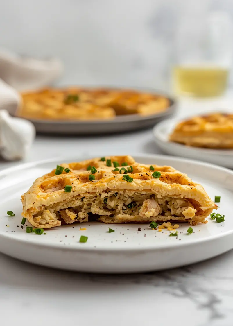 thanksgiving leftover stuffing waffles recipe ready to serve