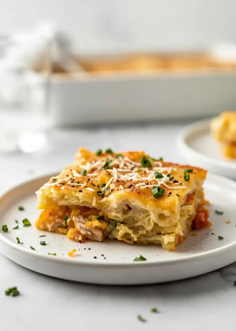 thanksgiving leftover turkey casserole recipe ready to serve
