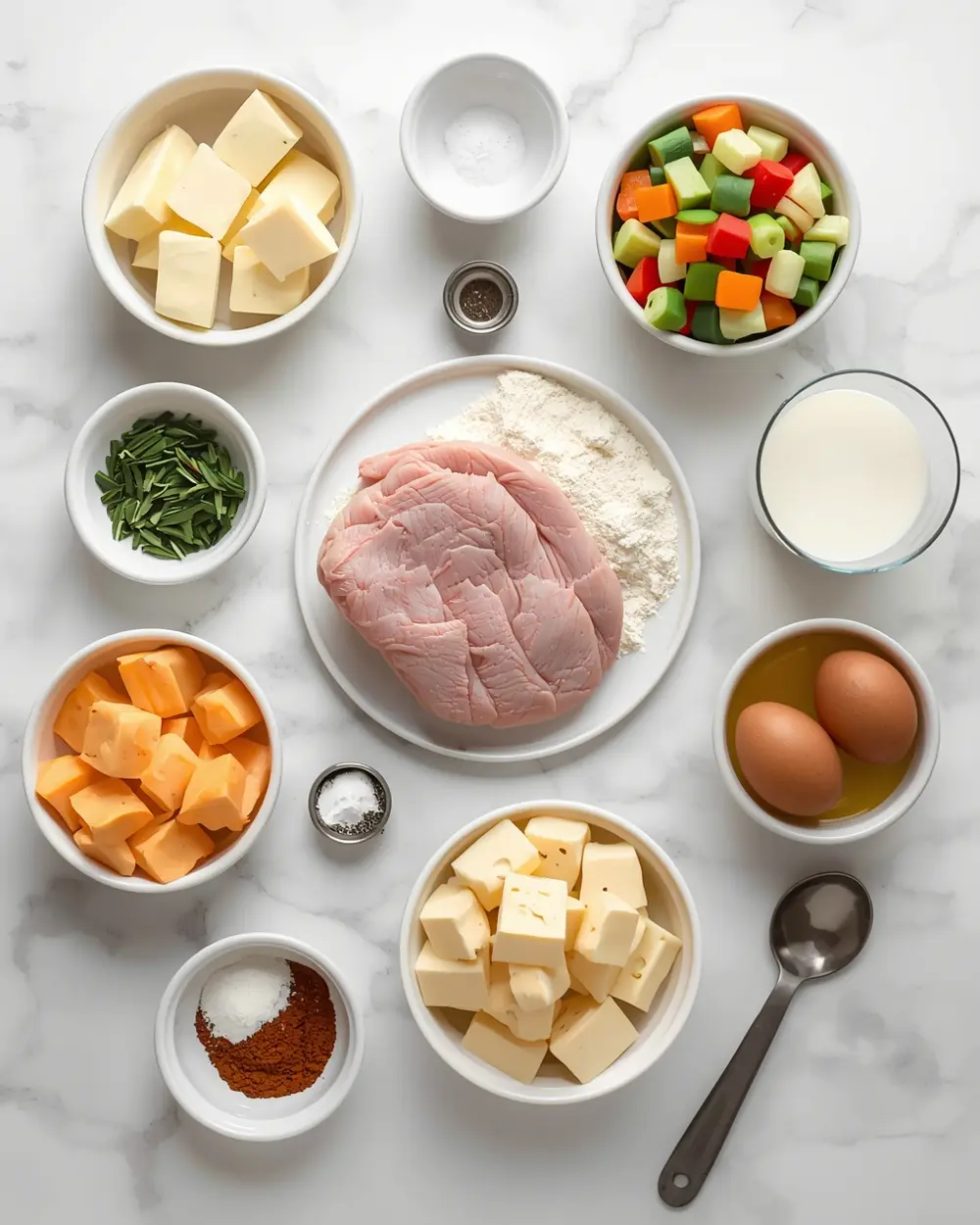 Ingredients for thanksgiving leftover turkey pot pie recipe