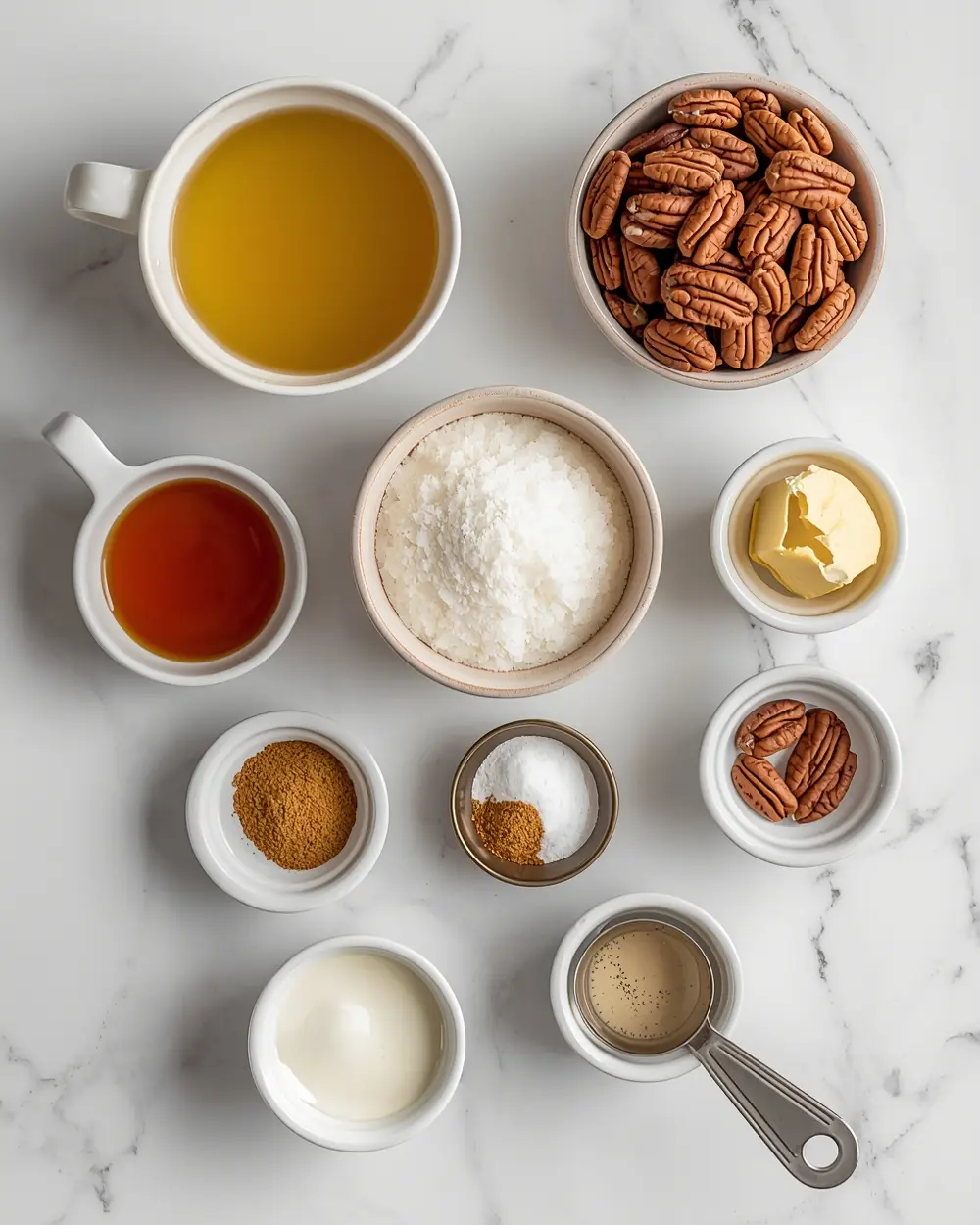 Ingredients for thanksgiving pecan pie recipe easy