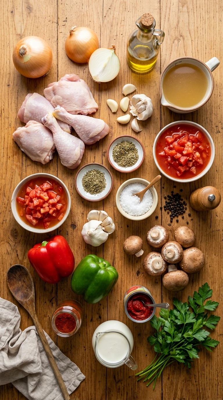 Ingredients for easy chicken weeknight dinner