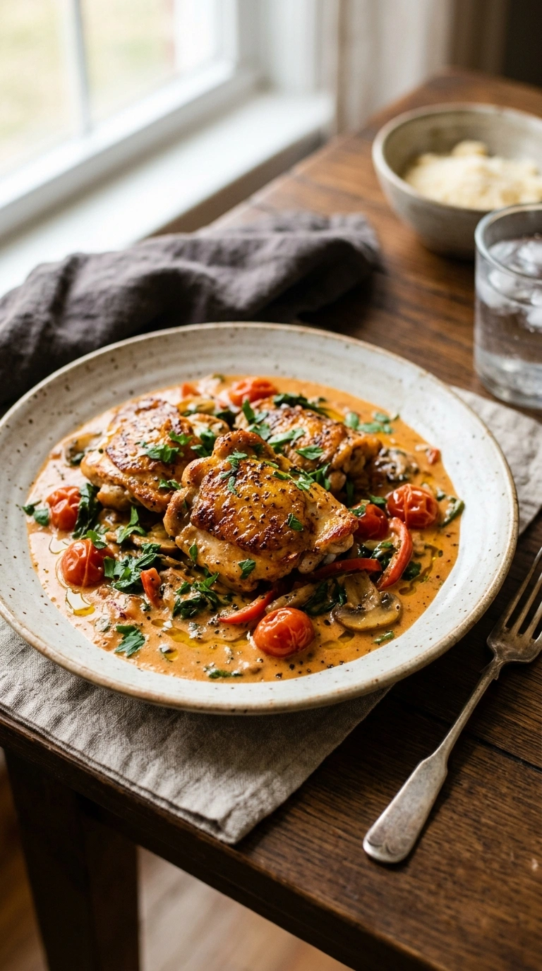 easy chicken weeknight dinner ready to serve