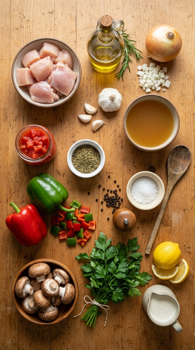 Ingredients for easy chicken weeknight dinner