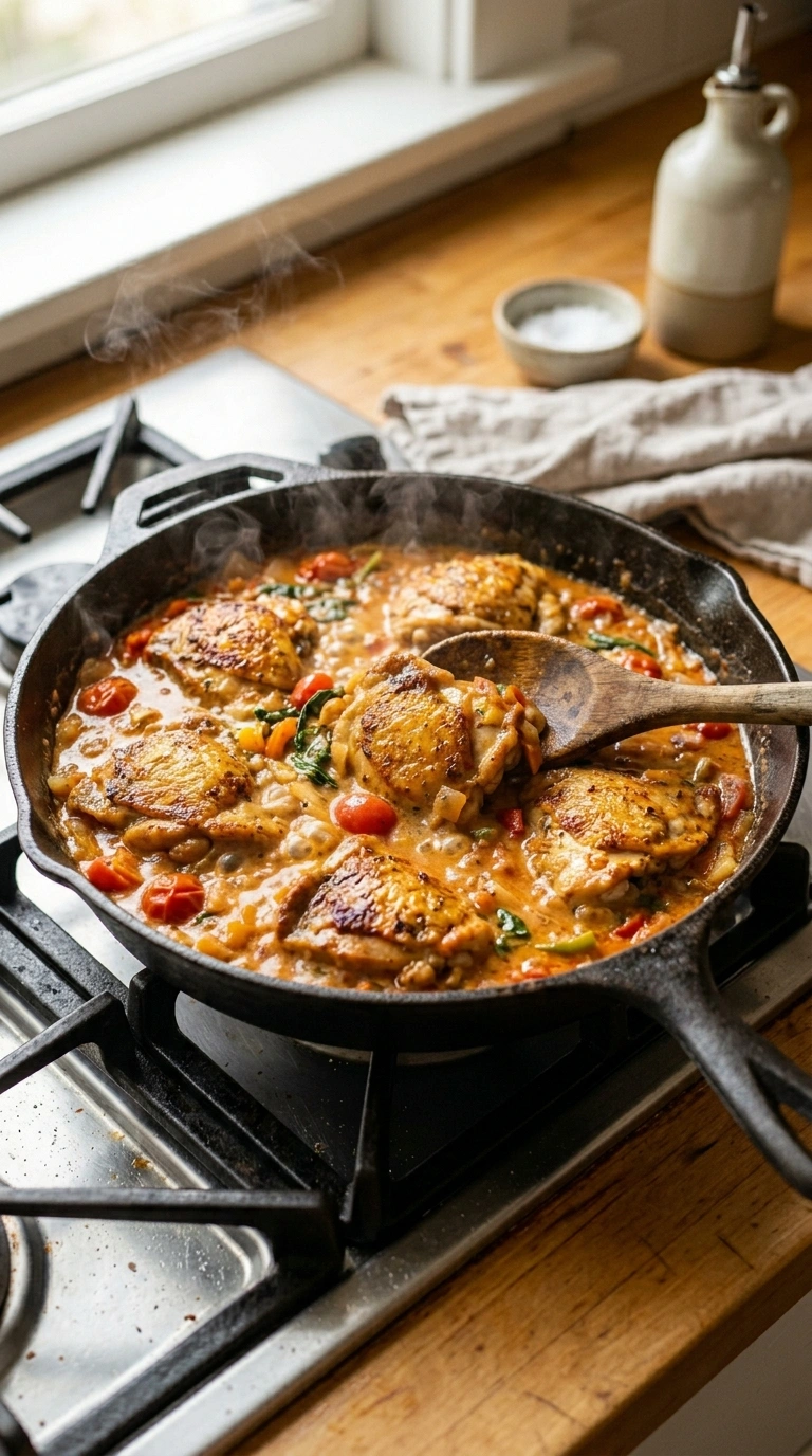 Cooking instructions for easy chicken weeknight dinner