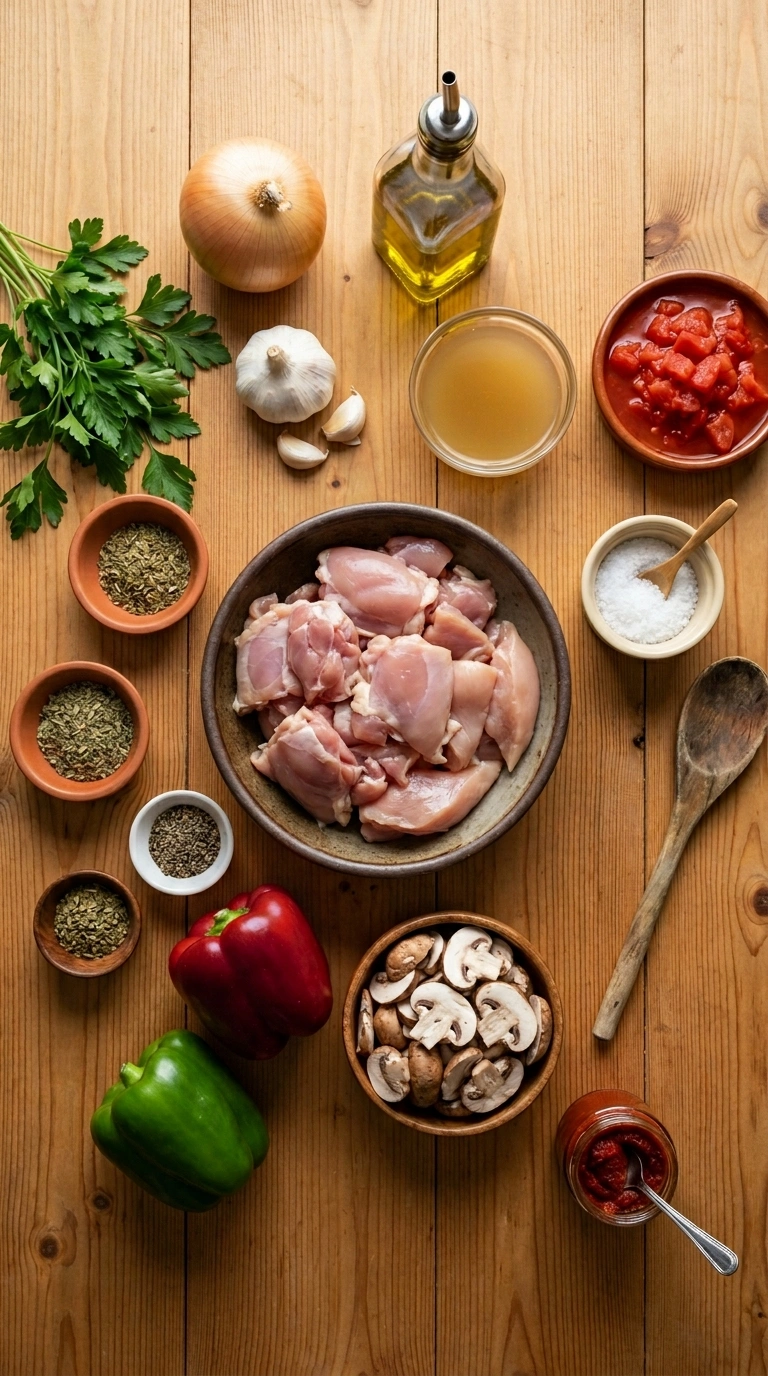 Ingredients for easy chicken weeknight dinner