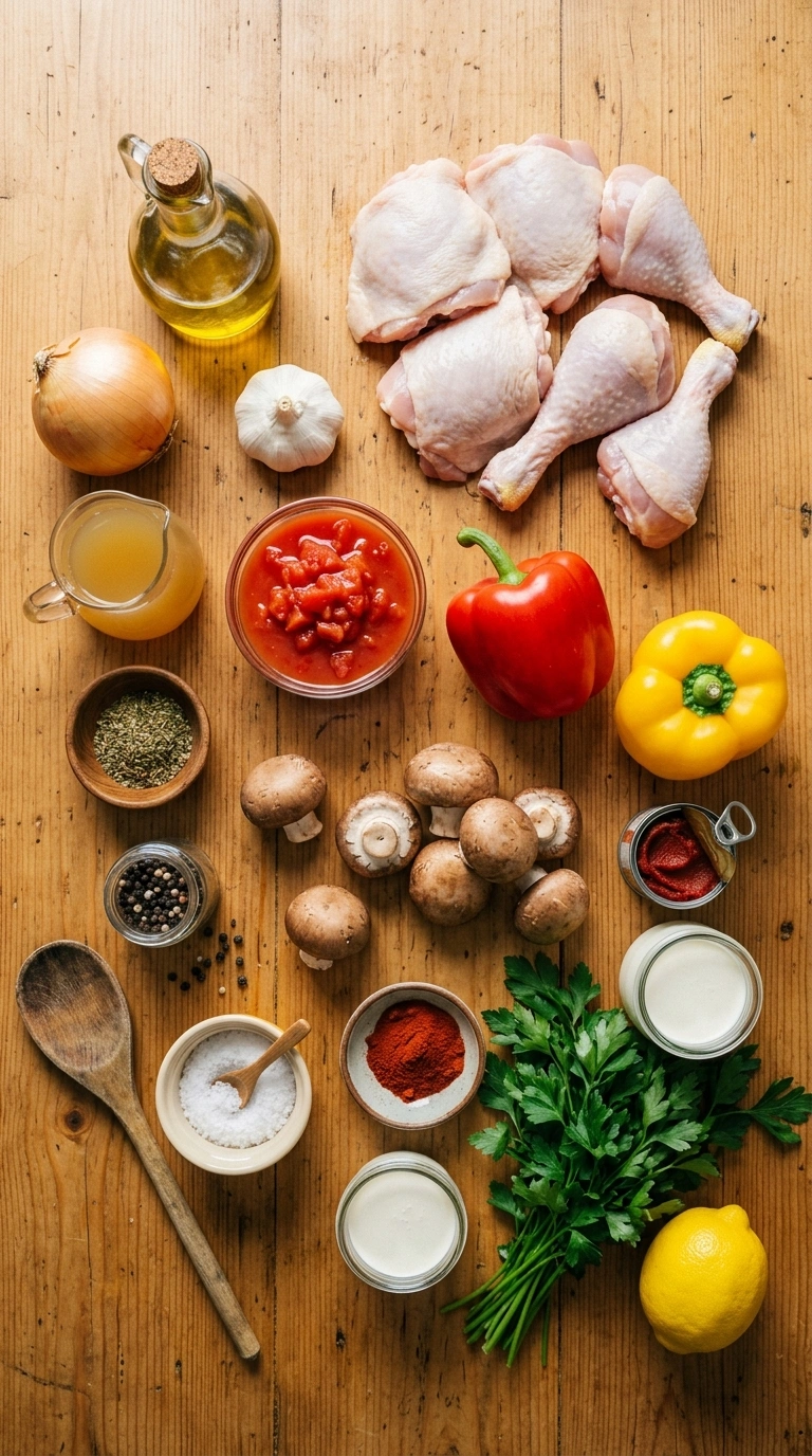 Ingredients for easy chicken weeknight dinner