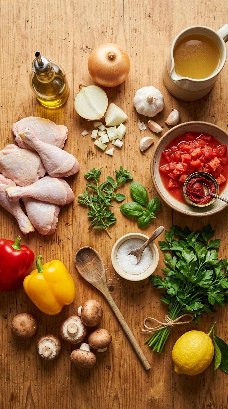 Ingredients for easy chicken weeknight dinner