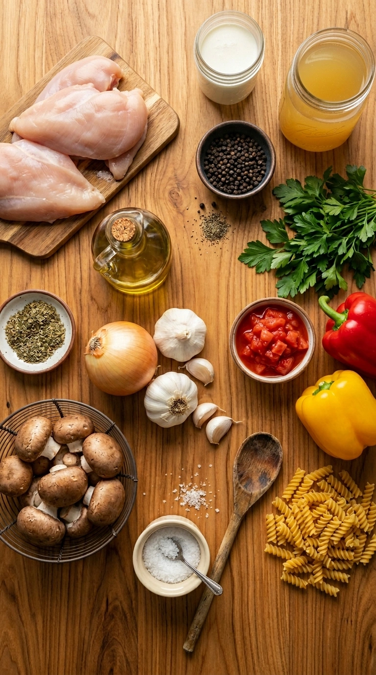 Ingredients for easy chicken weeknight dinner