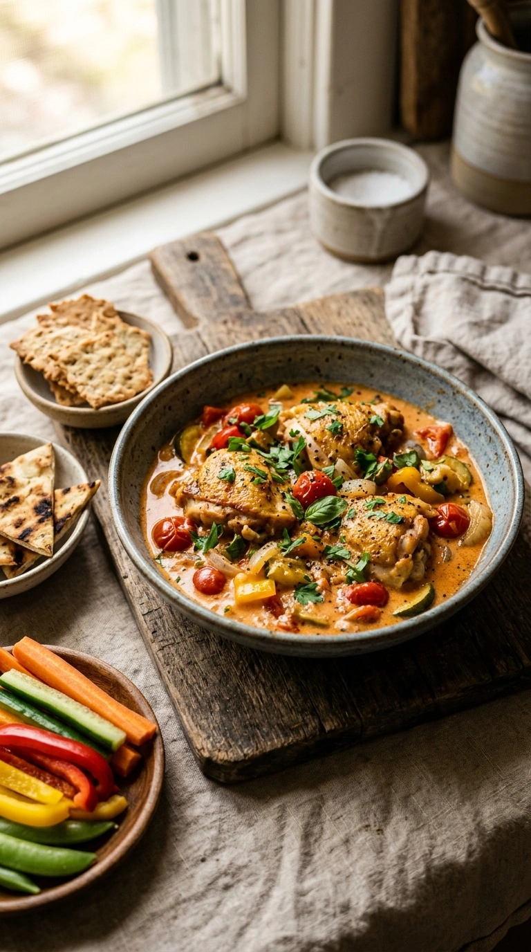 easy chicken weeknight dinner ready to serve