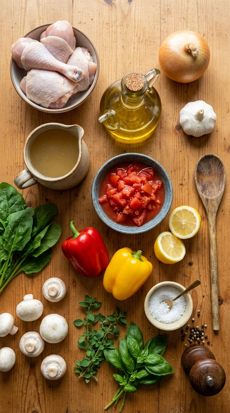 Ingredients for easy chicken weeknight dinner