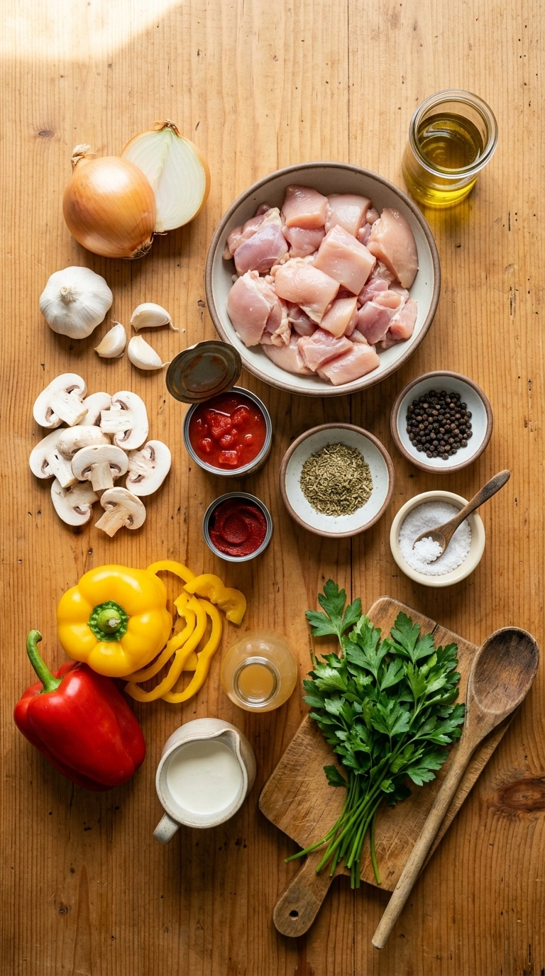 Ingredients for easy chicken weeknight dinner