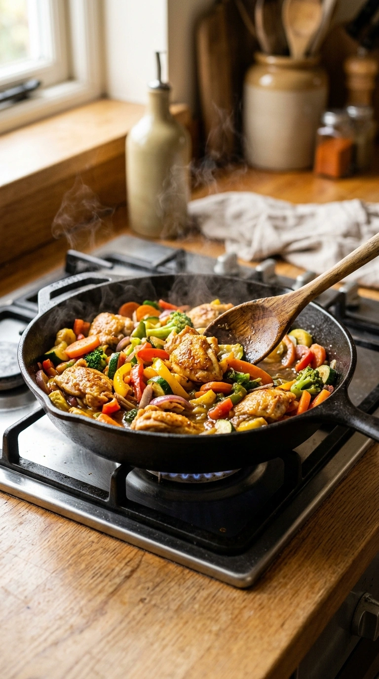 Cooking instructions for easy chicken weeknight dinner