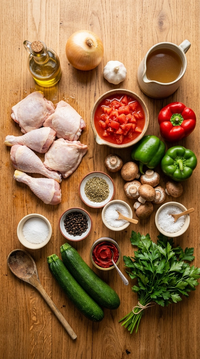 Ingredients for easy chicken weeknight dinner