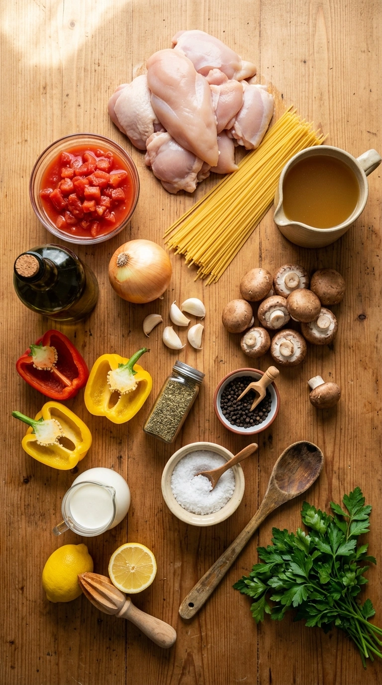 Ingredients for easy chicken weeknight dinner