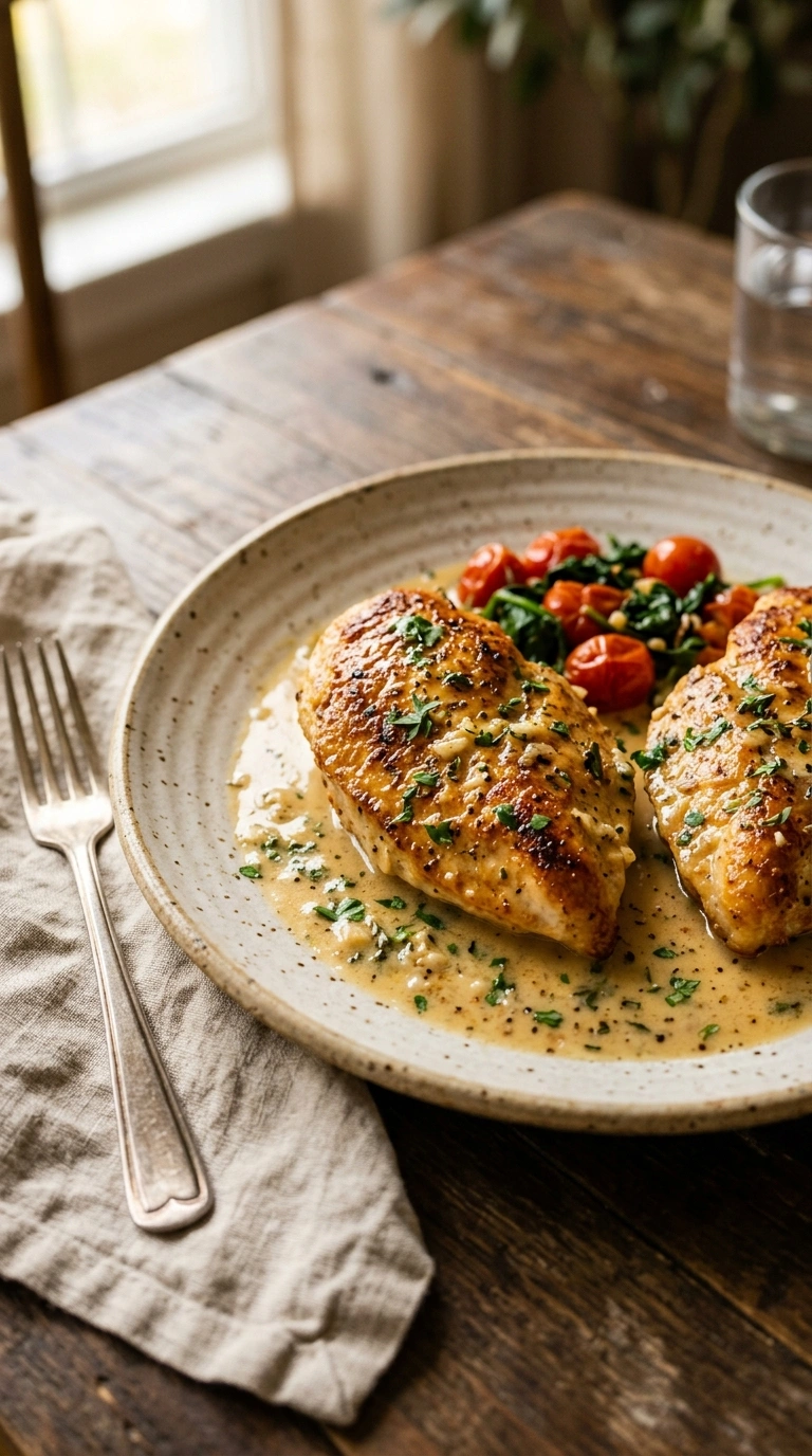 golden 30 min garlic butter chicken skillet ready to serve