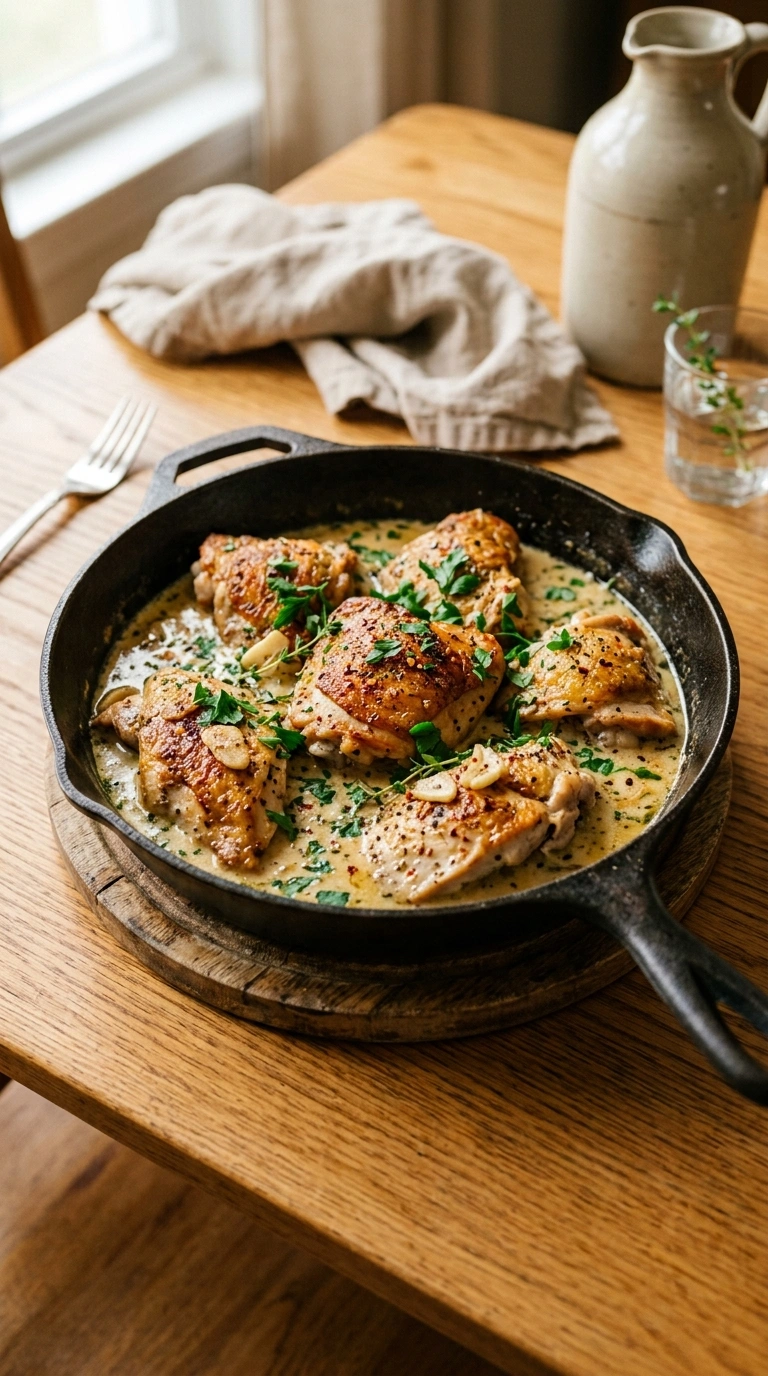 Golden Garlic Butter Chicken Skillet | 25-Min Easy Family Weeknight