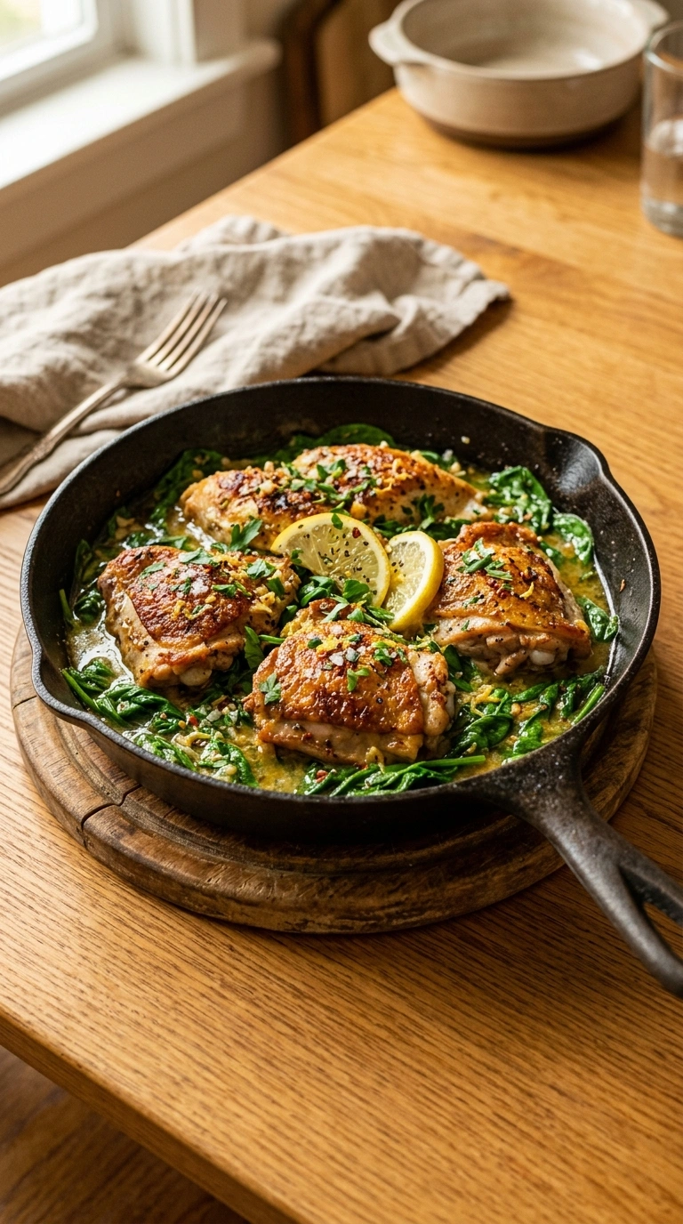 Golden Lemon Pepper Chicken Skillet | 25-Min Easy Family Weeknight