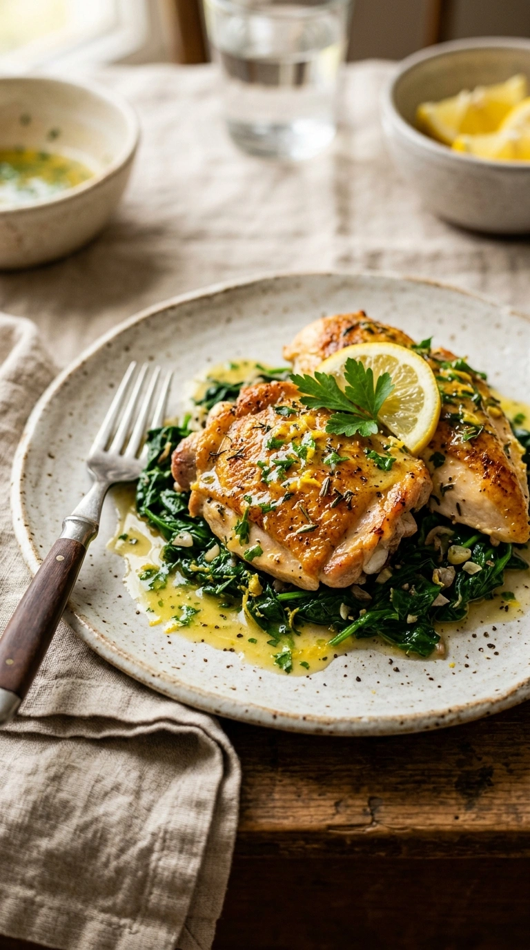 golden 30 min lemon pepper chicken skillet ready to serve