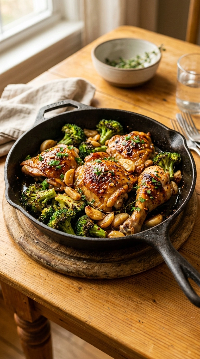 Golden Honey Garlic Chicken Skillet | 30-Min Easy Family Weeknight