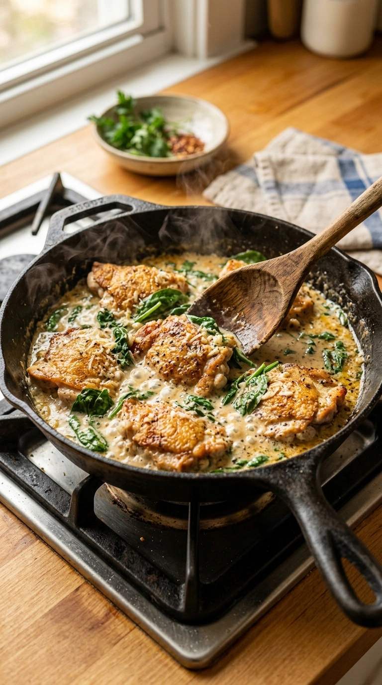 Cooking instructions for golden 30 min parmesan chicken skillet