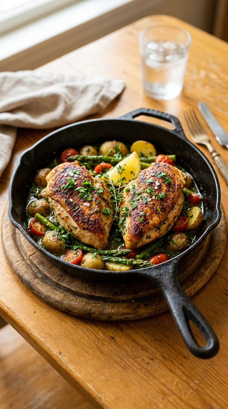 Golden Herb Chicken Skillet | 25-Min Easy Family Weeknight