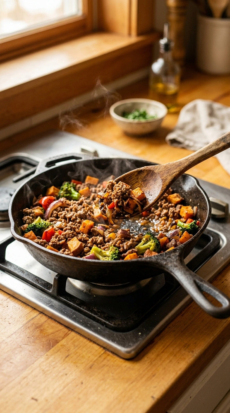 Cooking instructions for golden 30 min ground beef skillet