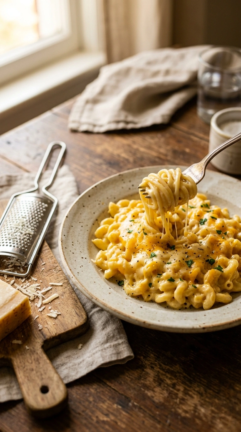 golden 30 min parmesan pasta ready to serve