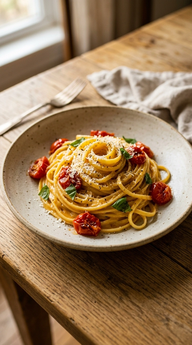 Golden Sun-Dried Tomato Pasta | 25-Min Easy Family Weeknight Dinner