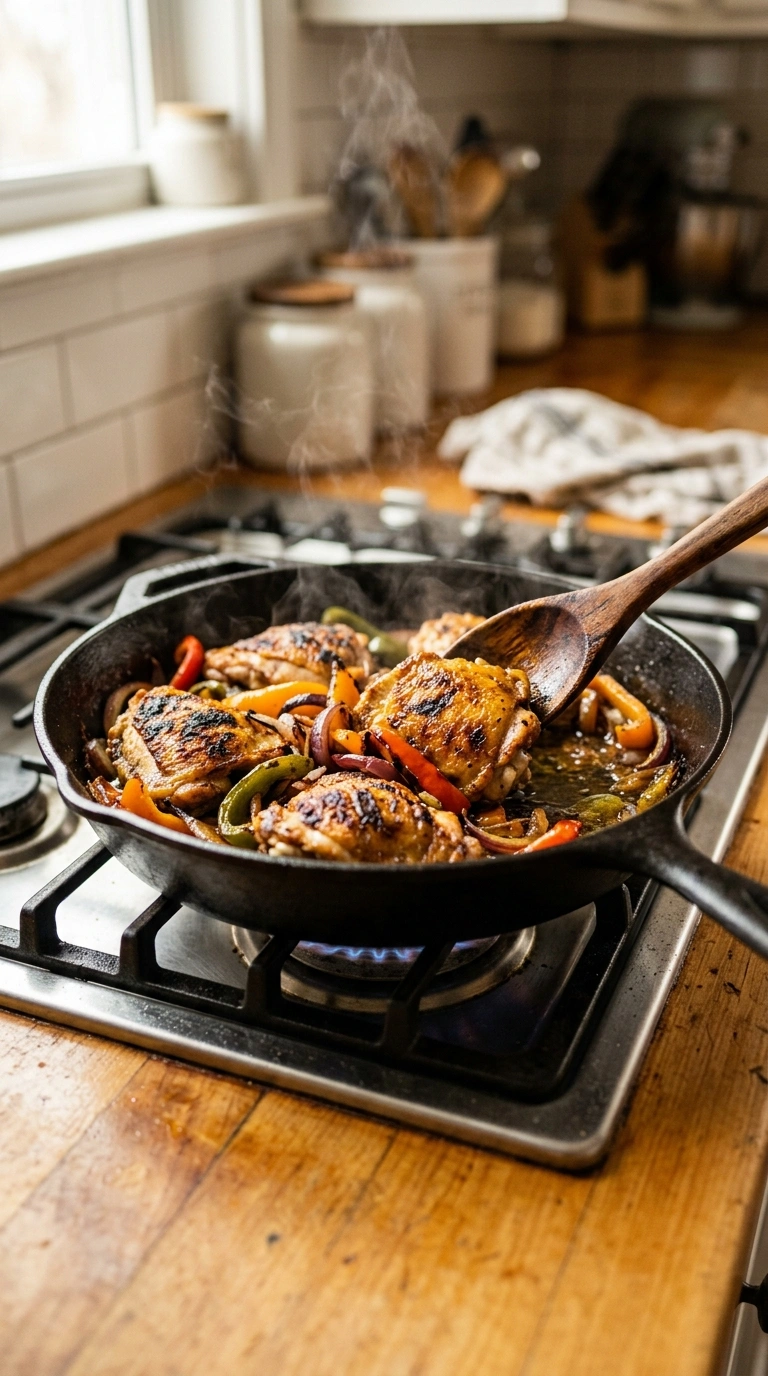 Cooking instructions for golden 30 min sheet pan chicken fajitas