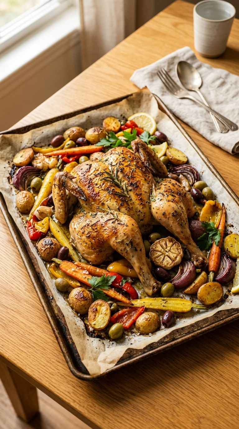 Golden Sheet Pan Greek Chicken | 30-Min Easy Family Weeknight Dinner