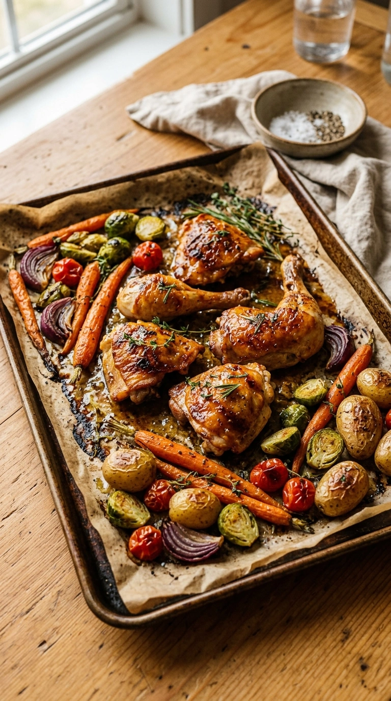 Golden Sheet Pan Honey Garlic Chicken | 30-Min Easy Family Weeknight