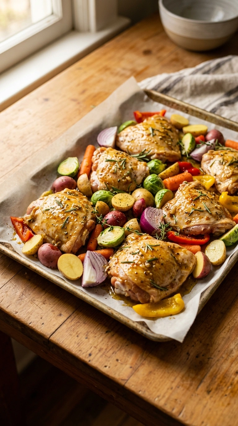Cooking instructions for golden 30 min sheet pan honey garlic chicken