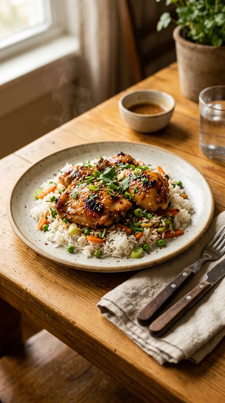 Golden Teriyaki Chicken Bowl | 25-Min Easy Family Weeknight Dinner