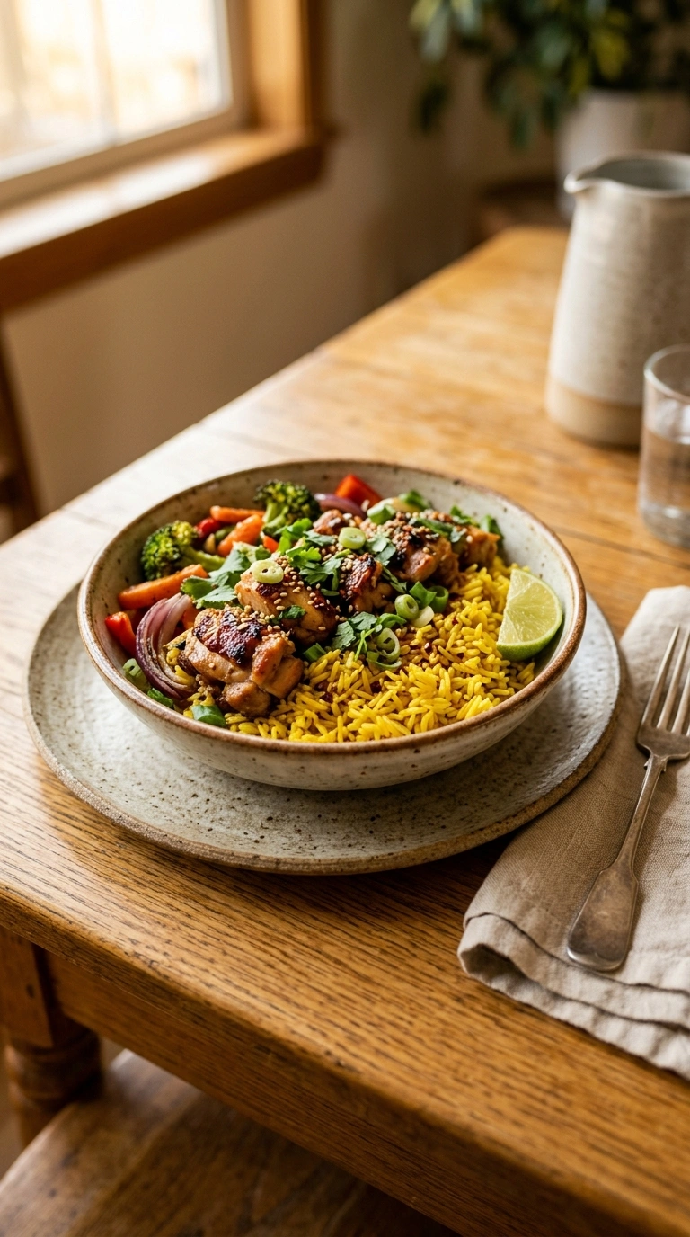 Golden Burrito Rice Bowl | 25-Min Easy Family Weeknight Dinner