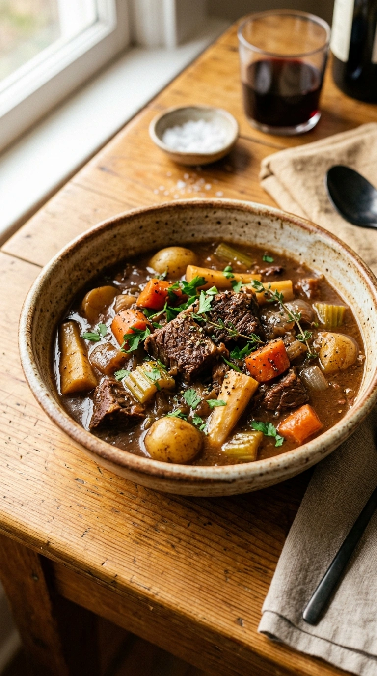 Deep & Rich Slow Cooker Beef Stew | Cozy Fall Family Comfort Dinner