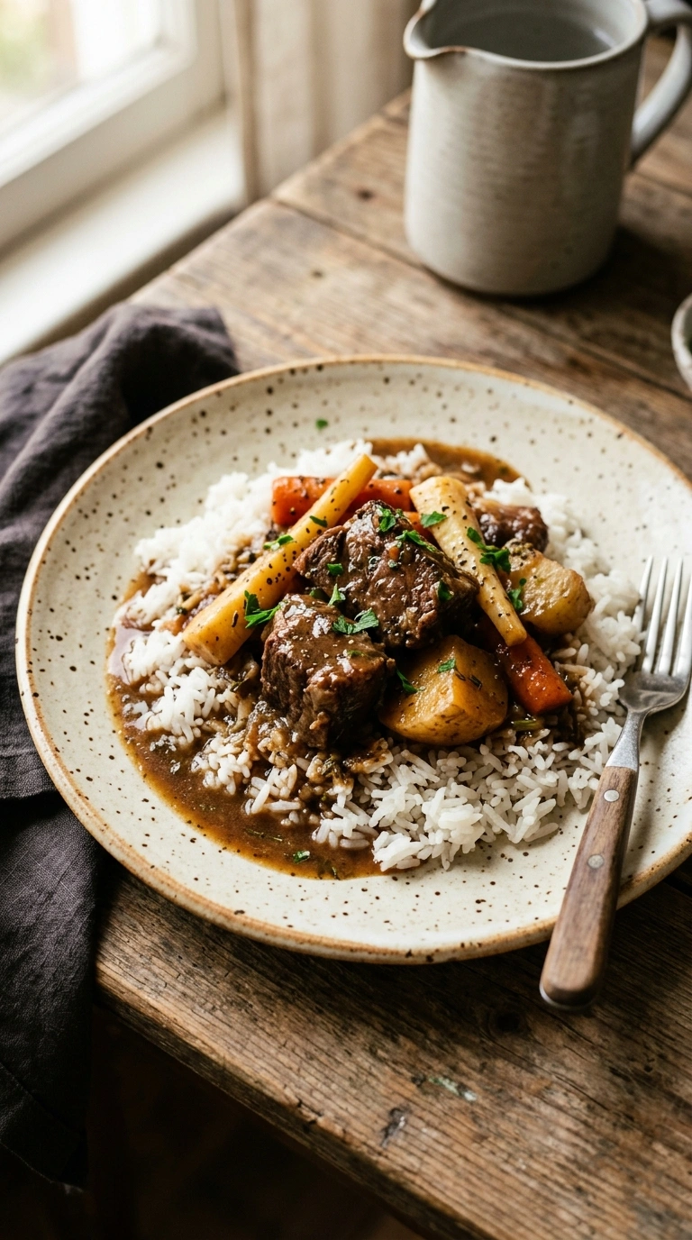 deep rich slow cooker beef pot roast ready to serve