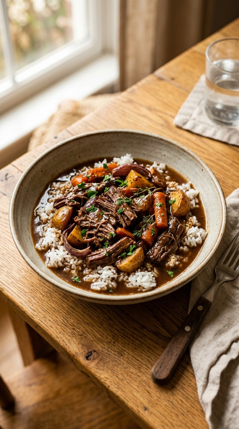 Deep & Rich Slow Cooker Beef Brisket | Cozy Fall Family Sunday Dinner