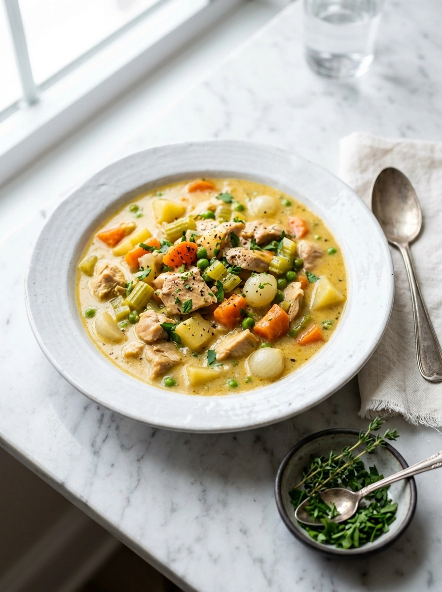 Tender Rich Slow Cooker Chicken Stew | Cozy Fall Family Comfort Dinner