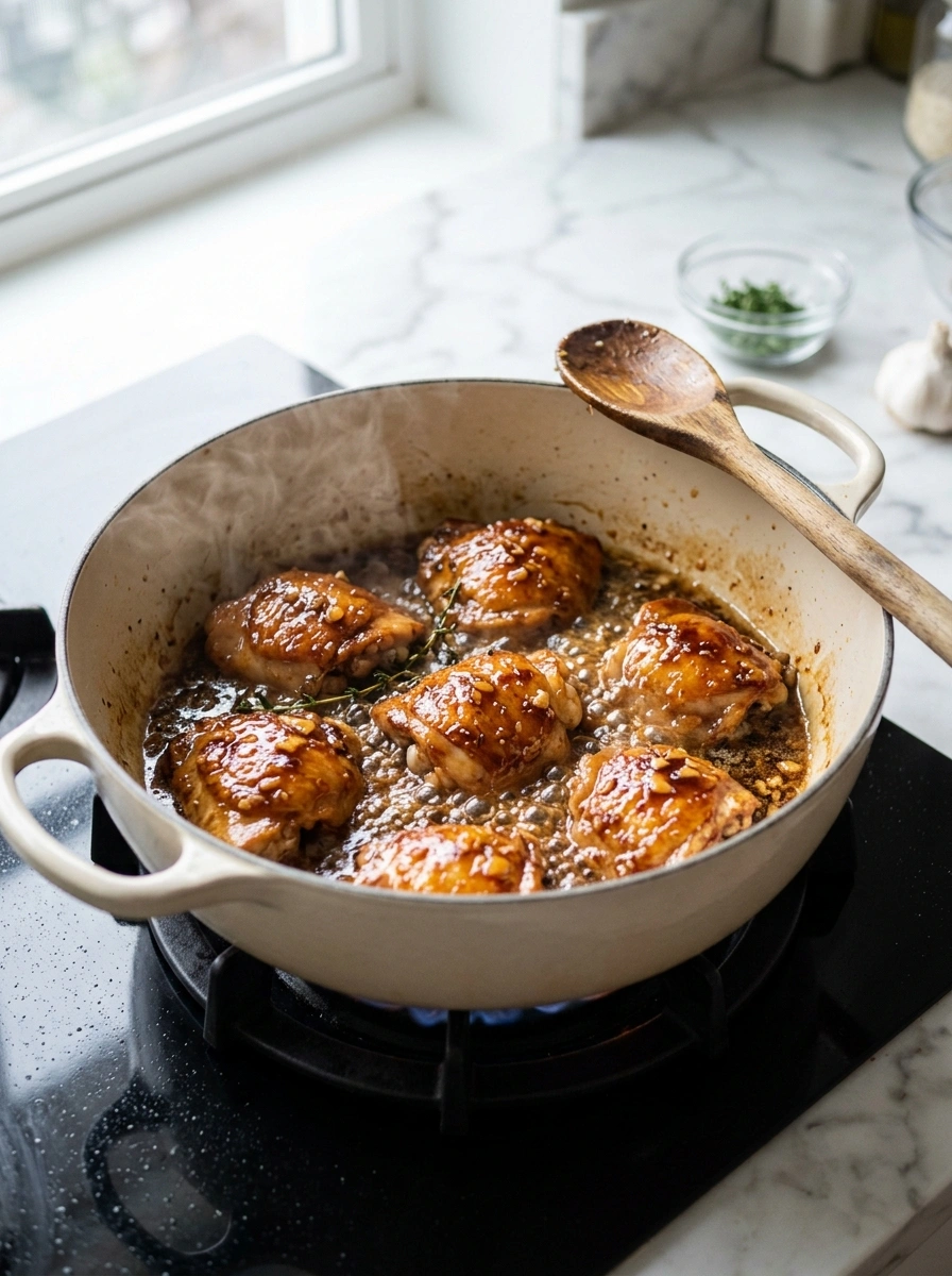 Cooking instructions for tender rich slow cooker chicken stew