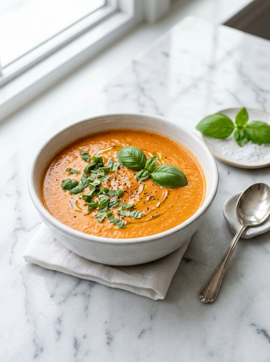 Creamy Comforting Slow Cooker Tomato Soup | Cozy Fall Family Bowl