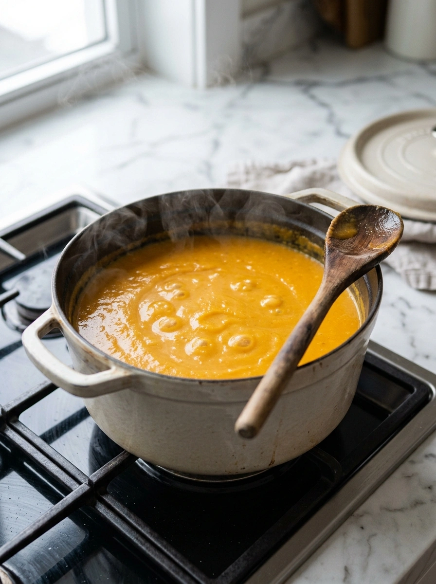 Cooking instructions for creamy hearty slow cooker butternut soup
