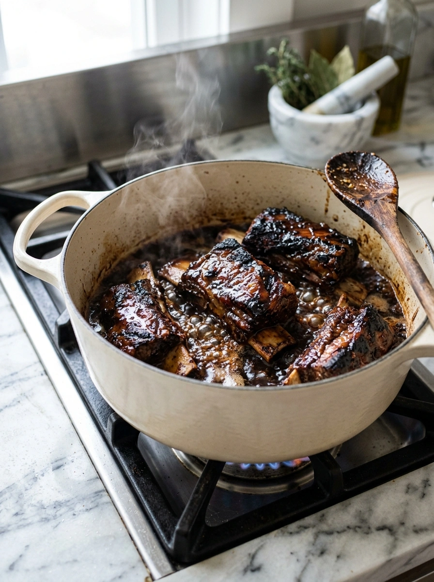 Cooking instructions for smoky slow cooker BBQ beef ribs