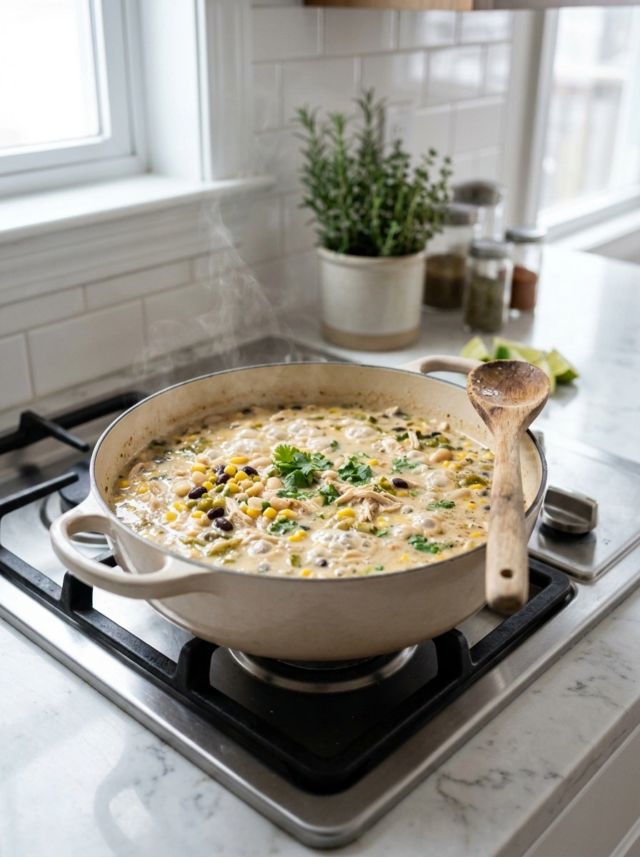 Cooking instructions for cozy slow cooker chicken chili