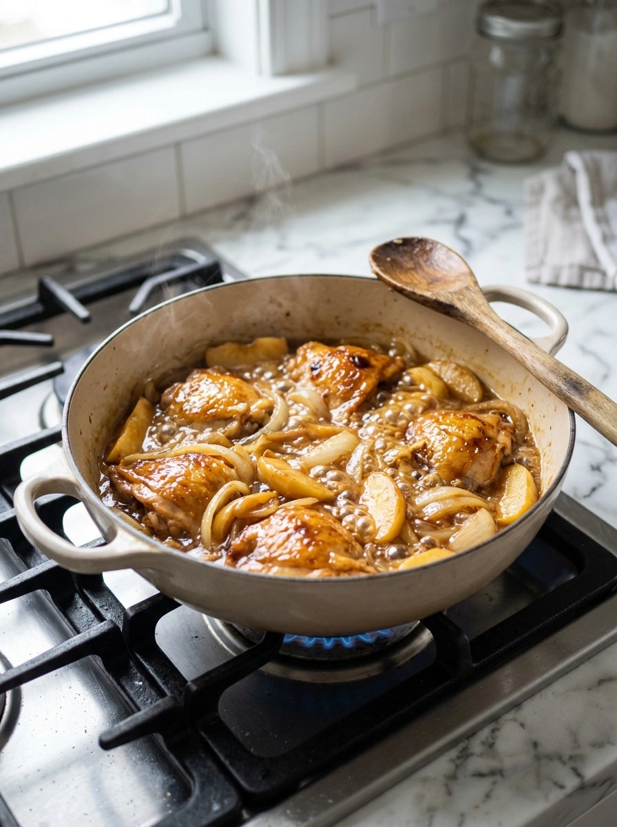Cooking instructions for cozy slow cooker maple glazed chicken
