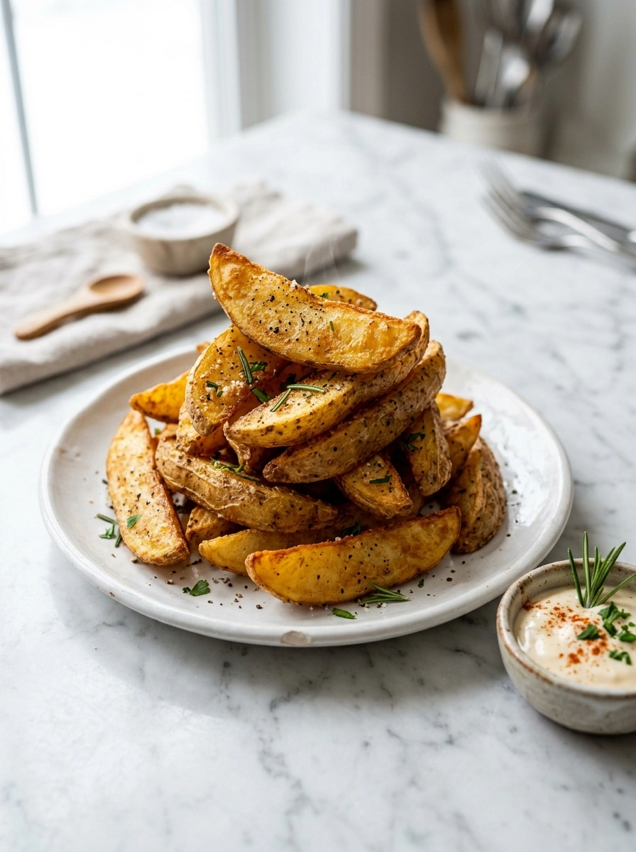 Crispy Golden Air Fryer Potato Wedges | Easy Family Weeknight Side