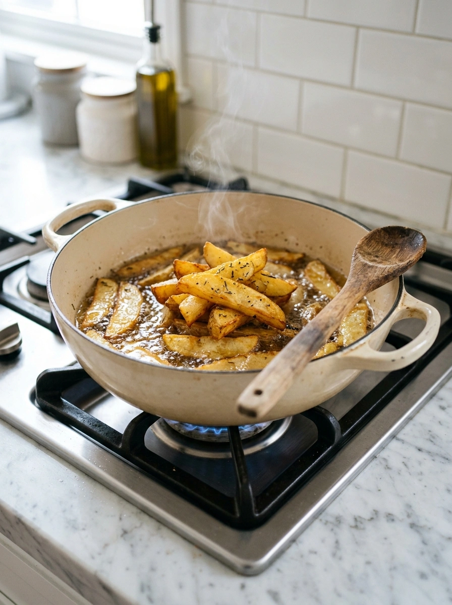 Cooking instructions for crispy golden air fryer potato wedges