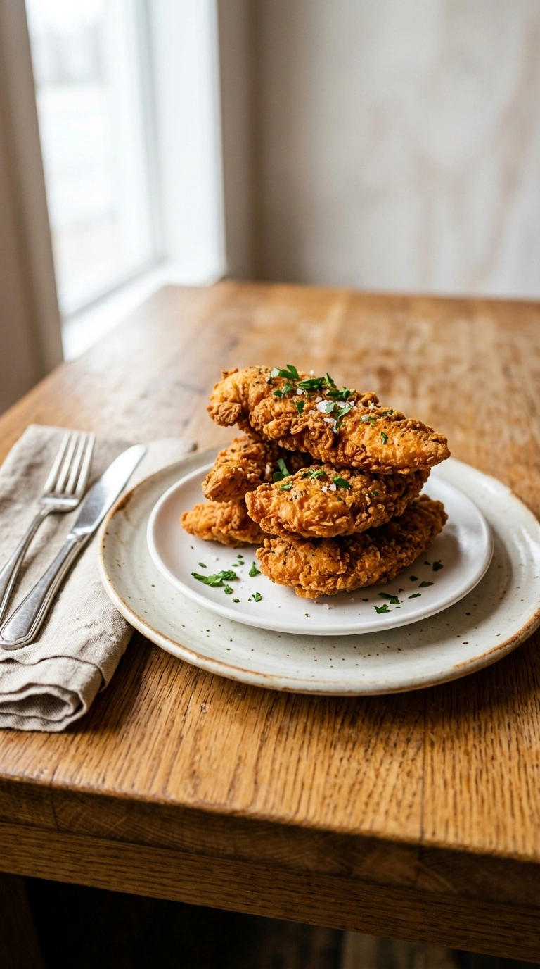 Crispy Golden Air Fryer Chicken Tenders | 20-Min Easy Family Weeknight