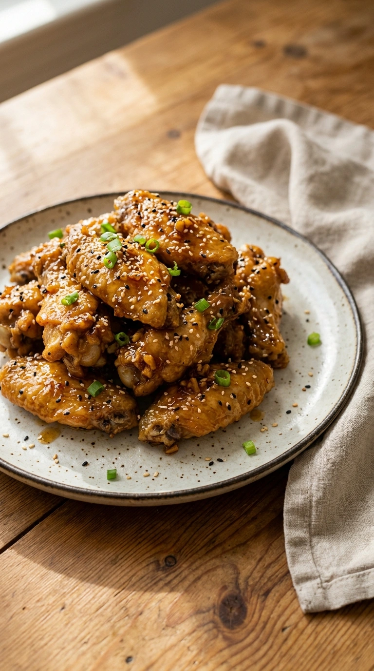 Crispy Golden Air Fryer Honey Garlic Wings | 25-Min Game Day Football