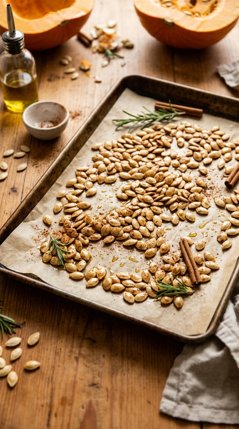 Cooking instructions for roasted pumpkin seeds